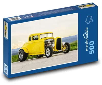 Obrázek produktu pro Puzzle 500 Žluté retro sportovní auto - martinpuzzle