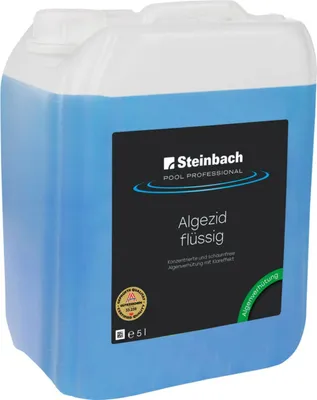 Produktbild von Steinbach Pool Professional Algezid Standard 5 l | Hochkonzentrierter Algenschutz für Pool & Schwimmbad | Schaumfrei | Langzeitwirkung | Für glasklares Wasser | Flüssiges Algenmittel
