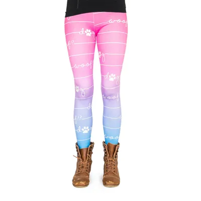 Produktbild von cosey - bedruckte bunte Leggins (Einheitsgröße) - Design Woof Woof