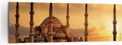 Produktbild von Bild auf Leinwand - Leinwandbild - Sonnenuntergang istanbul türkei reise - 160x50cm - Wand Bild - Wanddeko - Leinwanddruck - Bilder - Kunstdruck - Leinwand bilder - Wandkunst - AB160x50-2846