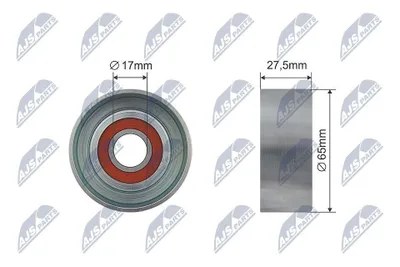 Produktbild von NTY RNK-HY-002 Spannrolle Keilrippenriemen 65mm für HYUNDAI Tucson (TL, TLE) für KIA SPORTAGE (SL)