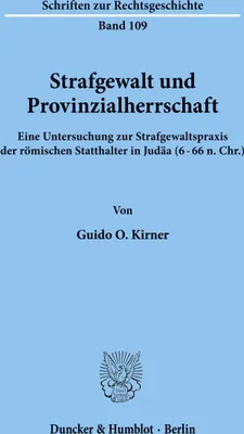 Produktbild von Strafgewalt und Provinzialherrschaft.