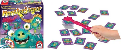 A board game box and game pieces are shown.