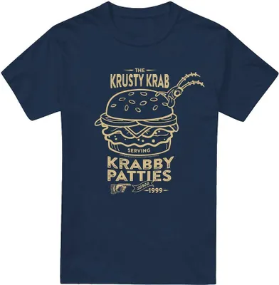 Produktbild von SpongeBob SquarePants - "The Krusty Krab Shock Mono" T-Shirt für Herren TV6429 (M) (Marineblau)