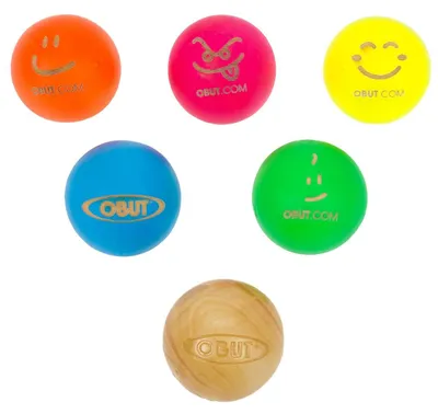 Produktbild von RUCANOR 6BBOC Obut 6er-Set Pétanque Zielkugeln, Buchsholz, Mehrfarbig