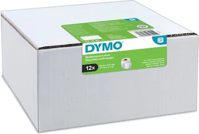 Produktbild von DYMO Original LabelWriter Mehrzwecketiketten | 32 mm x 57 mm | 6 Rollen mit je 1.000 leicht ablösbaren Etiketten (6.000 Etikettenband) | selbstklebendes Schriftband | für LabelWriter-Beschriftungsgerät