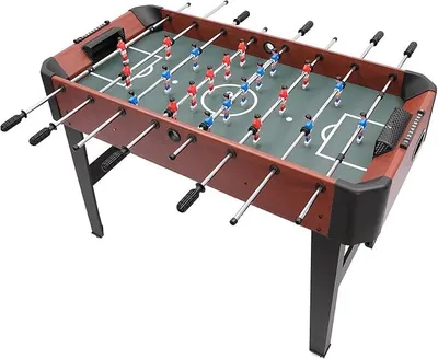 Imagen del producto de Tischkicker, mesa de futbolín, mesa multijuegos, mesa de futbolín, 120 x 61 x 81 cm, tablero de puntuación, caja para guardar las bolas, ideal para salas de juegos, fiestas y bares