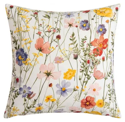 Obrázek produktu pro Povlak na polštář z mikrovlákna WILDFLOWERS 45x45 cm, barevný