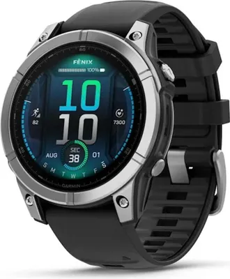 Produktbild von Garmin Fenix E 3,3 cm (1.3") AMOLED 47 mm Digital 416 x 416 Pixel Touchscreen Edelstahl WLAN GPS