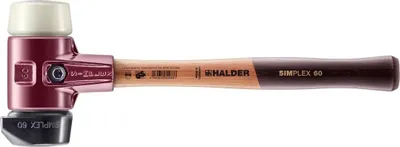 Produktbild von HALDER SIMPLEX Schonhammer Ø 60 mm Gummi / Nylon mit Standfuß und Termpergussgehäuse