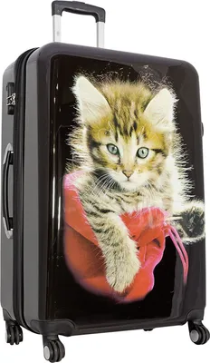 Produktbild von Bunter Rollen Reisetrolley Katze Trolley Motivkoffer Groß 100 Li Plus Bowatex