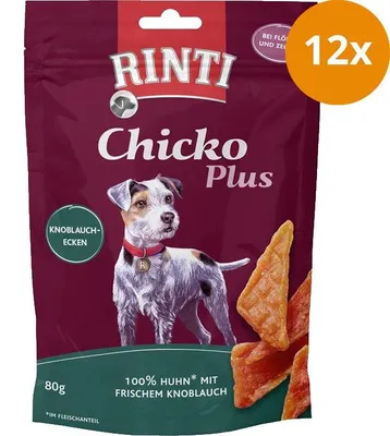 Produktbild von RINTI Chicko Plus Knoblauchecken, Snacks, Hund, Adult, Huhn, 80 g