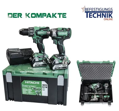Obrázek produktu pro HIKOKI 18V akumulátorový šroubovák + rázový utahovák KC18DPL DS18DBSL + WR18DBDL + 2x5,0 Ah baterie
