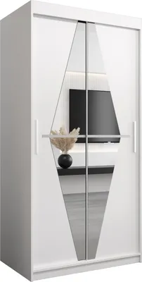 Produktbild von Kleiderschrank, Schiebetürenschrank Schlafzimmer, Schrank mit Spiegel BOLIWIA 100 cm