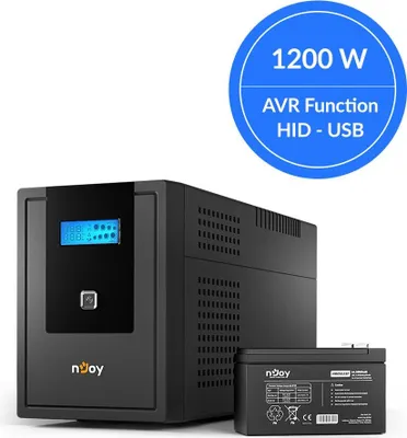 Produktbild von nJoy Cadu 2000, Line-Interaktiv, 2 kVA, 1200 W, Sine, 176 V, 280 V