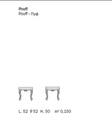 Produktbild von Hocker Design Polster Fußhocker Ottomane Sitz Chaise Lounge Pufa Chesterfield