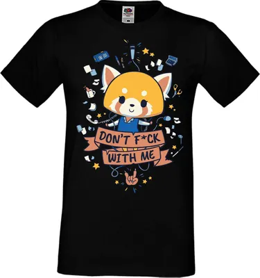 Immagine prodotto di Maglietta da uomo Manga Anime Aggretsuko 01 Aggretsuko, Man M , Noir
