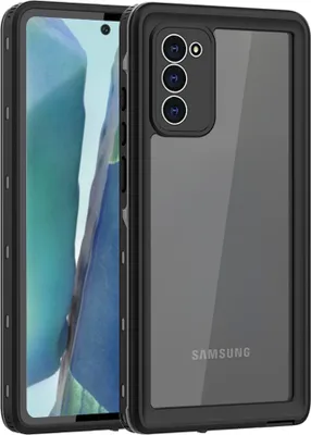 Immagine prodotto di Galaxy Note 20 Custodia impermeabile, IP68 360 gradi Custodia protettiva completa, antiurto, antipolvere e antineve, con pellicola incorporata per Samsung Galaxy Note 20 Nero