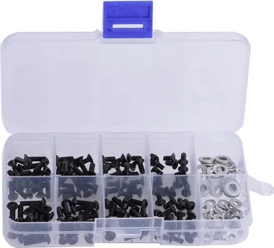 Produktbild von Flach- und Rundkopfschrauben-Set, Zubehörbox für 1/10 HSP RC Car (180 Stück/Box)