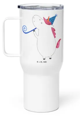 Produktbild von Mr. & Mrs. Panda thermosbecher Einhorn Party - Weiß - Geschenk, Edelstahl-Thermobecher, Unicorn, Geburtstag, Teetasse, Thermobecher, Alkohol, Club, To-Go-Becher