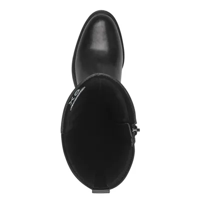 Produktbild von Tamaris Damen Stiefel Langschaft Zierschnalle Stretchschaft Leder 1-25618-43, Größe:38 EU, Farbe:Schwarz