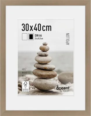 Produktbild von accent by nielsen Holz Bilderrahmen Apollon, 30x40 cm, Silber