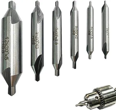 Productafbeelding van 6 stuks HSS centreerboorset, 60° centreerboor 1-5 mm