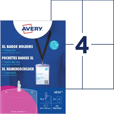 Zdjęcie produktu dla Etui na karty Avery Zweckform 4834 148x105mm 10szt
