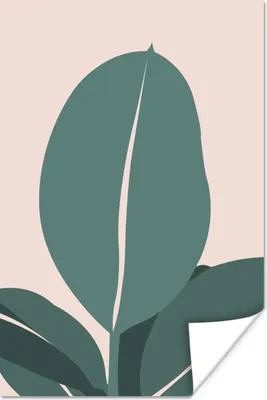 Produktbild von MuchoWow® Poster Sommer - Blätter - Pastell 120x180 cm - Kunstposter
