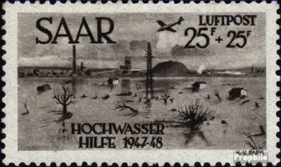 Produktbild von Briefmarken Saarland 1948 Mi 259 mit Falz Hochwasserhilfe