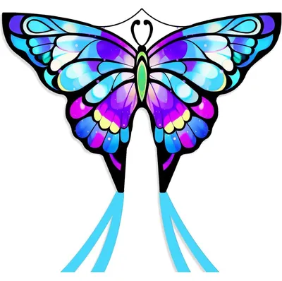 Immagine prodotto di Aquilone a forma di farfalla, color lilla, adatto a bambini e adulti, facile da far volare, ideale per principianti