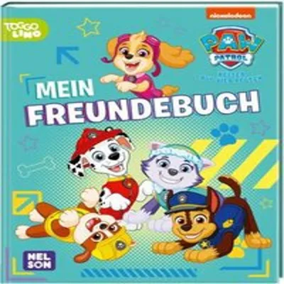 The image is a cover of a children's book featuring characters from Paw Patrol.