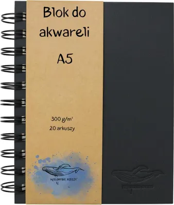 Produktbild von Aquarellblock A5 – 20 Blatt 300 g/m² – 100 % Baumwolle – Glattes Künstlerpapier für Aquarell, Acryl und Tinte