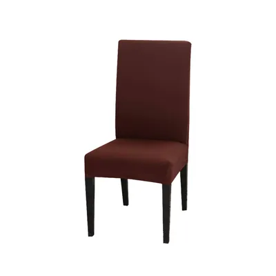 Produktbild von STILVORA Stuhlhussen Einfarbige, Stretch-Stuhlhussen 4er-Set, Elastisch Stuhlüberzüge, rutschfest Waschbar Dekoration, Braun