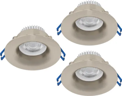Image de EGLO, lot de 3 spots encastrables Salabate, diamètre 8,8 cm, spots de plafond pour salle de bain, projecteurs de plafond pour salle de bain en aluminium, lumière blanc chaud, blanc neutre, blanc froid, indice de protection IP65