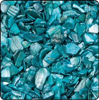 Immagine prodotto di Granuli di conchiglia brillante turchese 2-4 mm Articoli decorativi per la casa