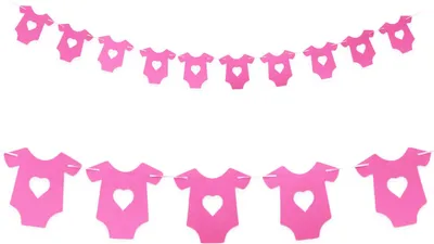 Produktbild von Oblique Unique Girlande Baby Shower Baby Party Deko Schwangerschaft - Hemdchen rosa