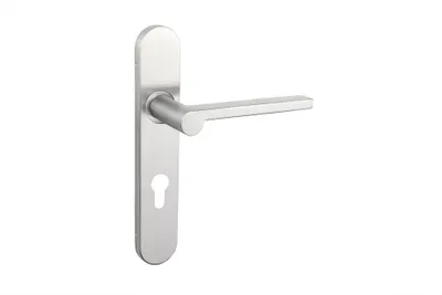 Produktbild von Lavuzo Türgriff Caserta Edelstahl mit abgerundetem Schild PC72 - Pro Set