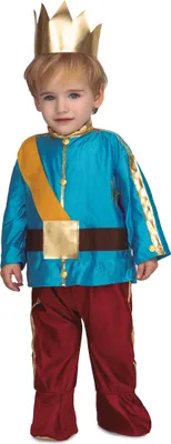 Obrázek produktu pro Roztomilý kostým prince pro batolata pohádkový kostým modro-hnědo-zlatý 7-12 měsíců (74-80 cm)