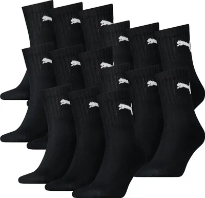 Produktbild von 15 Paar Uni Puma Short Crew Sportsocken in Schwarz Größe 35-38