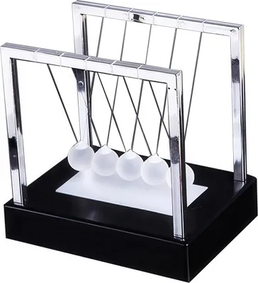Produktbild von Newton Pendel,5 Kugeln,LED Newton-Pendel Leuchtend,Magnetische Kugelstoßpendel mit Farbwechsel, Dekoration Büro und Schreibtisch,Physik-Spielzeug