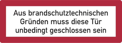 Produktbild von Dreifke® Feuerwehrschild, Aus brandschutztechnischen Gründen... - DIN 4066 | ...
