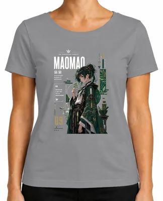 Imagen del producto de Camiseta para mujer, estilo anime, con diseño de "Maomao Apothecary", "Herbalist", "Japan", "Y2K", "Kusuriya no Hitorigoto". Color: gris. Talla: 3XL