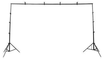 Immagine prodotto di Treppiede per sfondo - Sistema per sfondo - Regolabile in altezza fino a 280 cm - Con borsa da trasporto - 4 morsetti - Per fotografia in studio