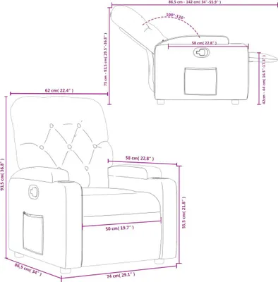 Produktbild von vidaXL Relaxsessel Dunkelbraun Stoff