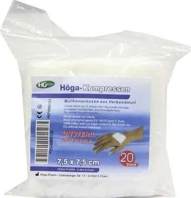 Immagine prodotto di Höga compresse 7,5x7,5 cm non sterili 20 pz