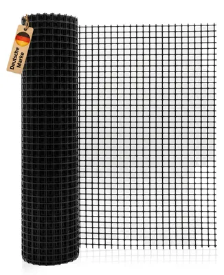 Produktbild von NOOR Maulwurfgitter - Maulwurfsperre aus HDPE 270g/m² - 1,2x25 m Schwarz - tierfreundliches Kunststoffgitter zum Wühlmausschutz - Maschenweite 15x15 mm - Gartennetz wetterfest