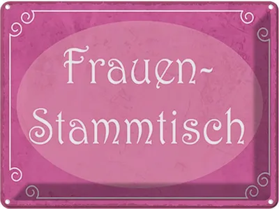 Produktbild von vianmo Blechschild 30x40 cm Frauen Stammtisch Männer