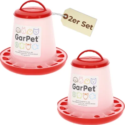 Produktbild von 2er Set Futterautomat Hühner 1,5 Kg Futterspender Hühner Futtertrog Küken Hühnerfutter Automat Hühner Zubehör Geflügel Futternapf