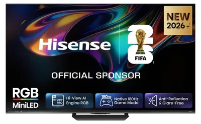 Produktbild von Hisense 55UR8DS, 139,7 cm (55"), 3840 x 2160 Pixel, QD-Mini LED, Smart-TV, WLAN, Schwarz, Grau